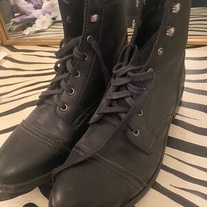 Thursday Boot Company Women's Dark Leather Lace-Up Boots